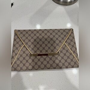 Brown and Gold Clutch